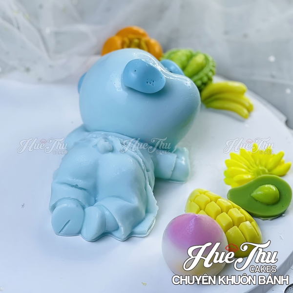 Khuôn silicon Nải Chuối làm bánh rau câu 3D 4D nhấn xôi, fondant, socola, nến hanmade