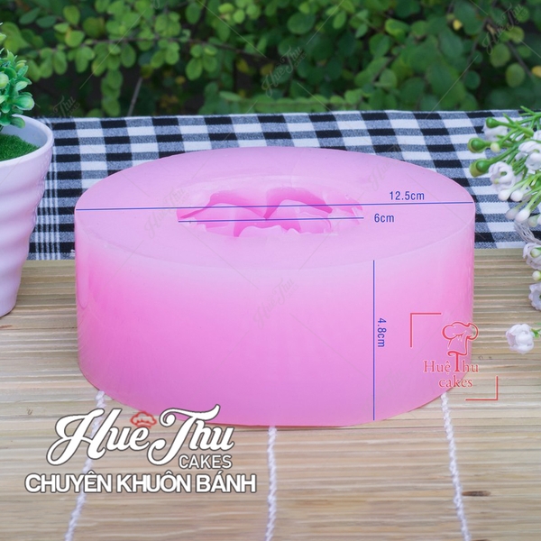 Khuôn silicon hoa Mẫu Đơn 13cm làm bánh rau câu 3D 4D nhấn xôi, fondant, socola, nến hanmade