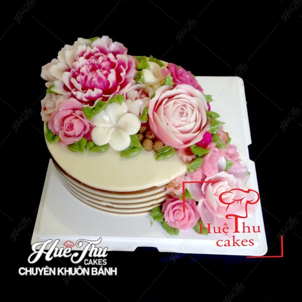 Khuôn silicon hoa Mẫu Đơn 13cm làm bánh rau câu 3D 4D nhấn xôi, fondant, socola, nến hanmade