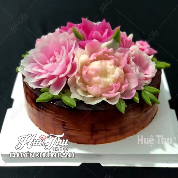 Khuôn silicon hoa Mẫu Đơn 13cm làm bánh rau câu 3D 4D nhấn xôi, fondant, socola, nến hanmade