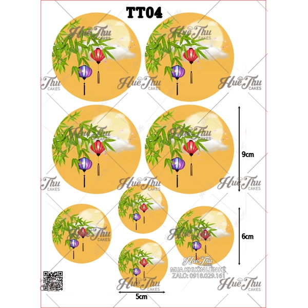 Tấm Decal Trong chủ đề Trung Thu, chữ dán tem dán lên bánh trang trí bánh rau câu tiện lợi (nhiều mẫu)