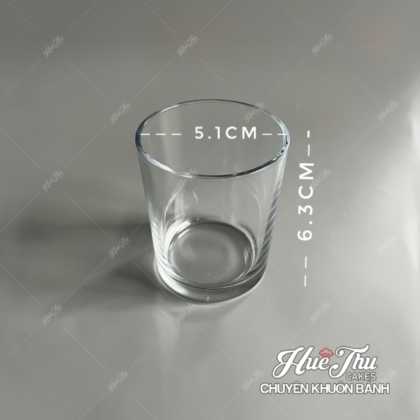 Ly đựng nến cao 6cm, ly làm nến thơm trong suốt 70-80ml