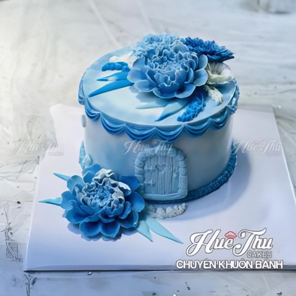 Khuôn silicon hoa Mẫu Đơn 13cm làm bánh rau câu 3D 4D nhấn xôi, fondant, socola, nến hanmade