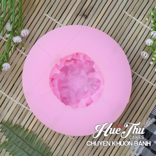 Khuôn silicon hoa Mẫu Đơn 13cm làm bánh rau câu 3D 4D nhấn xôi, fondant, socola, nến hanmade