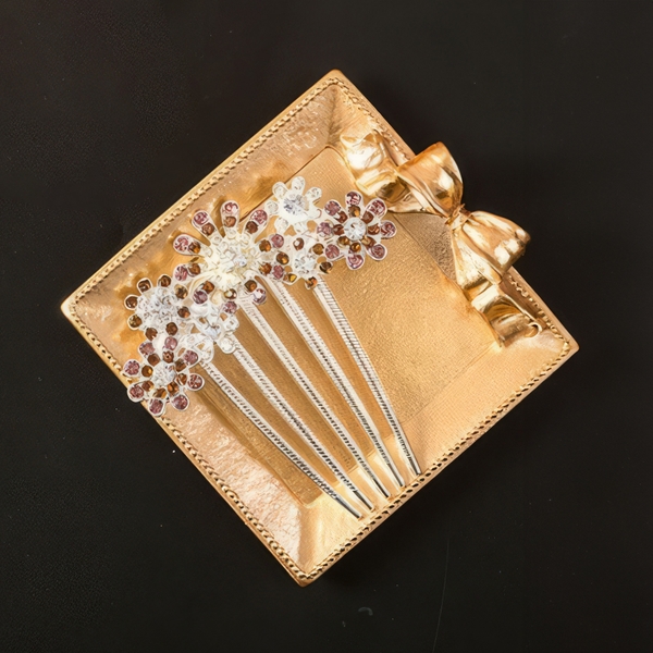 Đĩa Nơ Nhỏ Phong Cách Retro Luxury Đựng Bánh Bao, Trầu Cau, Xôi Cúng - trang trí đồ ăn, bàn tiệc, mâm cúng