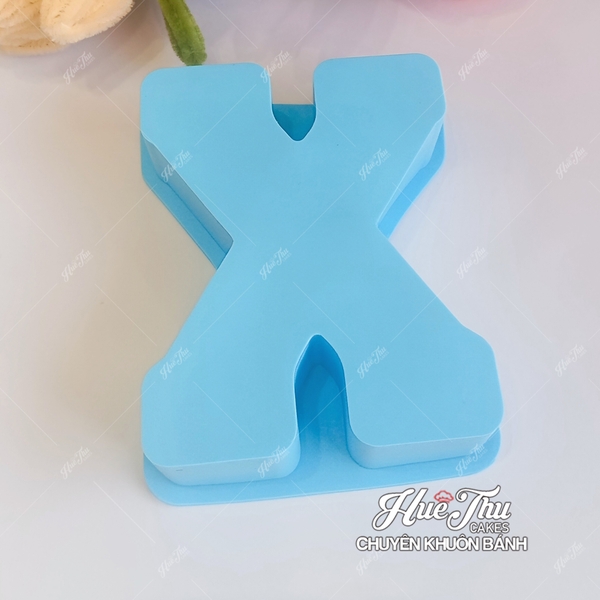 Khuôn silicon Chữ Cái / Số / Ký Tự từ A-Z 0-9 kích thước 12cm làm bánh rau câu 3D 4D nhấn xôi, fondant, socola