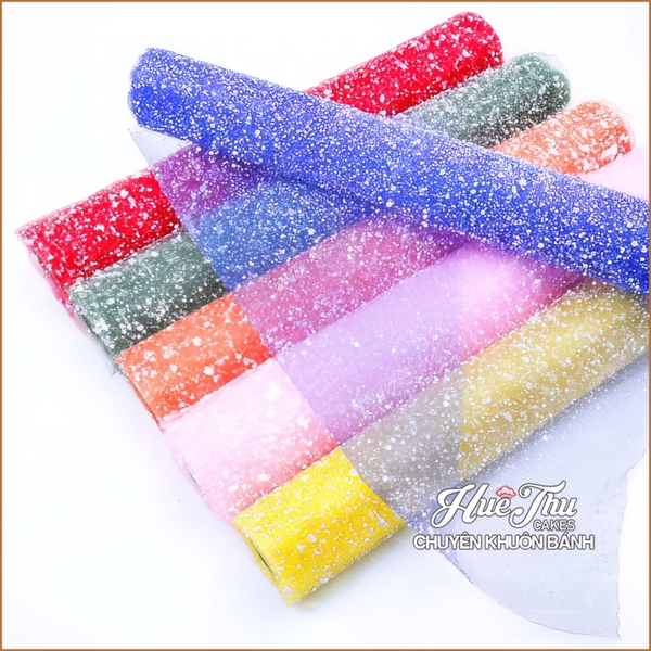 Giấy gói hoa lưới tuyết (cuộn), giấy gói hoa nhiều màu sắc