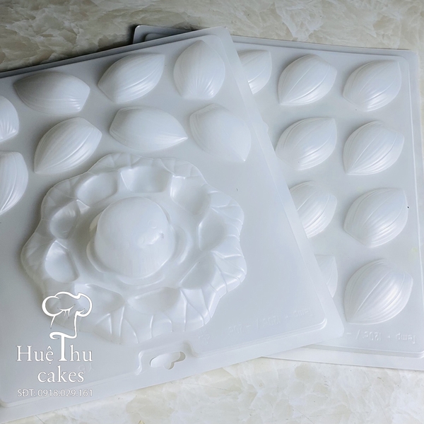 Khuôn nhựa Hoa Sen Ghép làm bánh rau câu 3D 4D nhấn xôi, fondant, socola, nến hanmade