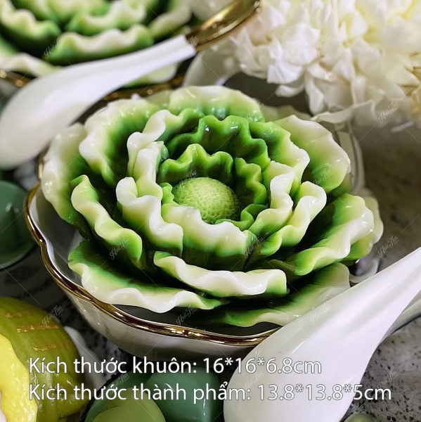 Khuôn silicon Mẫu Đơn Cánh Xoắn 11/13.8cm làm bánh rau câu 3D 4D nhấn xôi, fondant, socola, nến hanmade