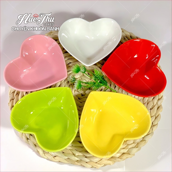 Bát Trái Tim Sứ 12.5cm Nhiều Màu, Chén Tim Decor - trang trí đồ ăn, mâm cúng