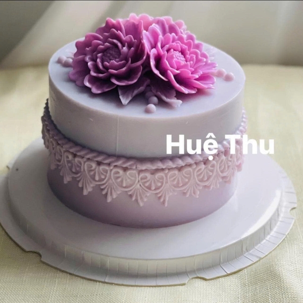 Khuôn silicon Hoa Mẫu Đơn 8.6cm A50 làm bánh rau câu 3D 4D nhấn xôi, fondant, socola, nến hanmade