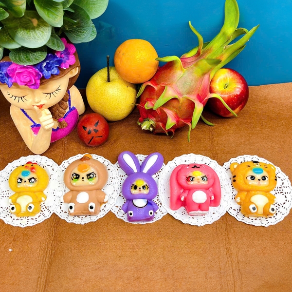 Khuôn silicon Baby Three A205 (nhiều mẫu) làm bánh rau câu 3D 4D nhấn xôi, fondant, socola, nến hanmade