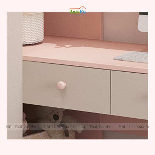 bàn làm việc kèm kệ sách