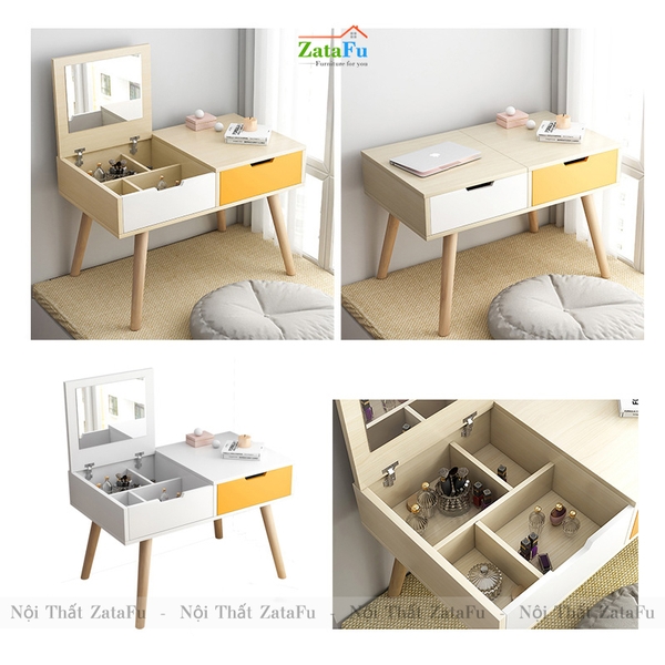 2. Bàn Trang Điểm Chân Gỗ Ngồi Bệt BTD-01