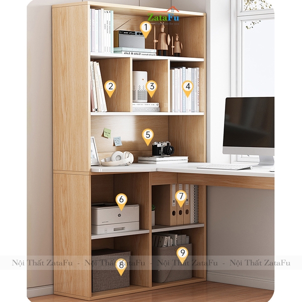 bàn học có kệ sách