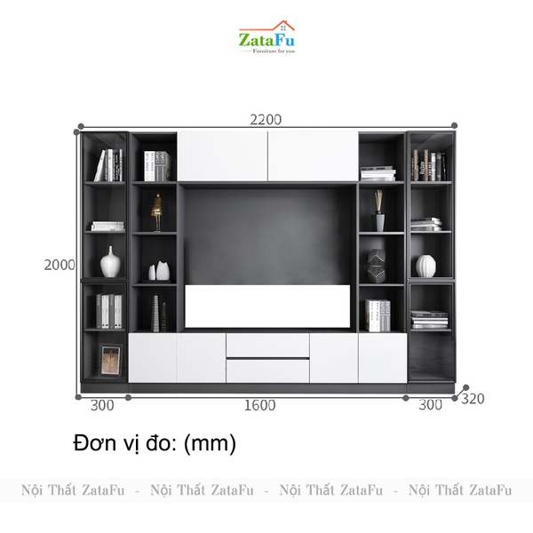 kệ gỗ tivi treo tường