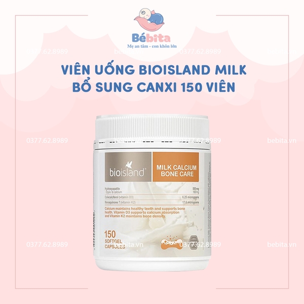 VIÊN UỐNG BIOISLAND MILK BỔ SUNG CANXI 150 VIÊN