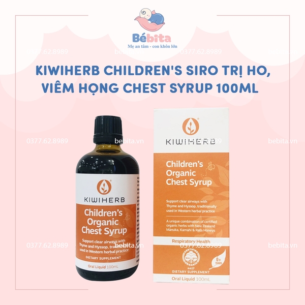 KIWIHERB CHILDREN'S SIRO TRỊ HO, VIÊM HỌNG CHEST SYRUP 100ML