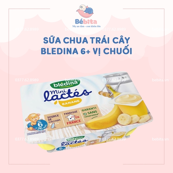 SỮA CHUA TRÁI CÂY BLEDINA 6+ VỊ CHUỐI