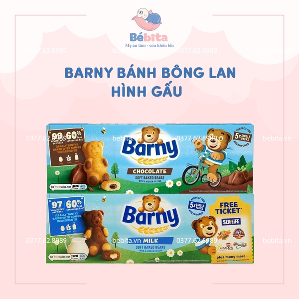 BARNY BÁNH BÔNG LAN HÌNH GẤU