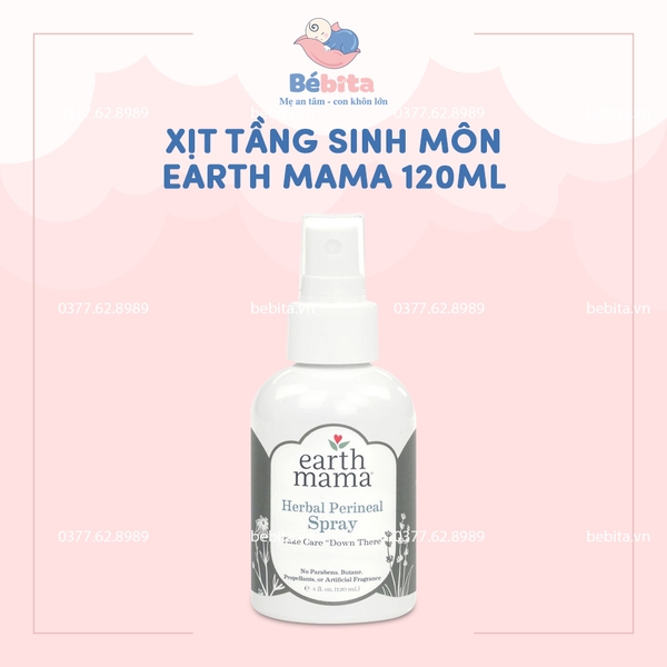 XỊT TẦNG SINH MÔN EARTH MAMA 120ML