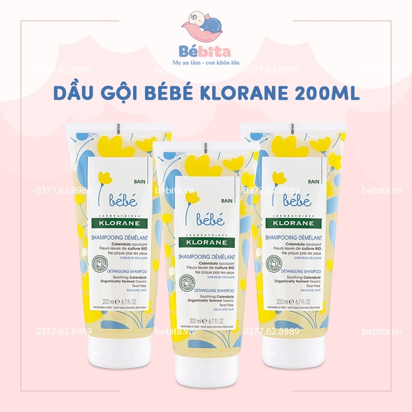 DẦU GỘI  BÉBÉ KLORANE 200ML