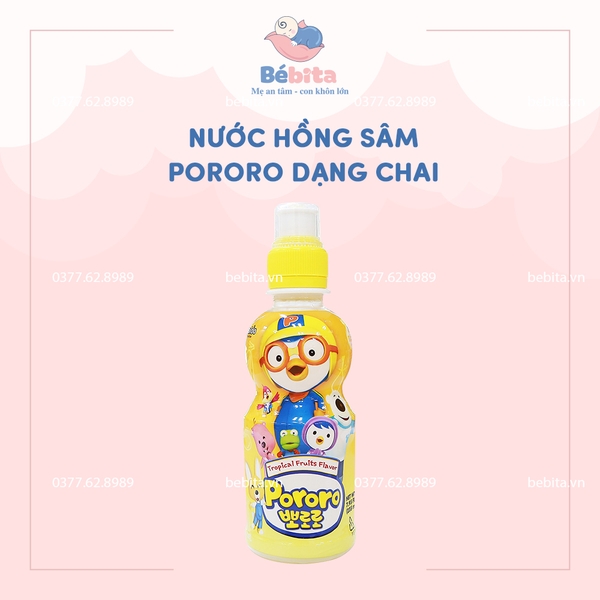 NƯỚC HỒNG SÂM PORORO DẠNG CHAI