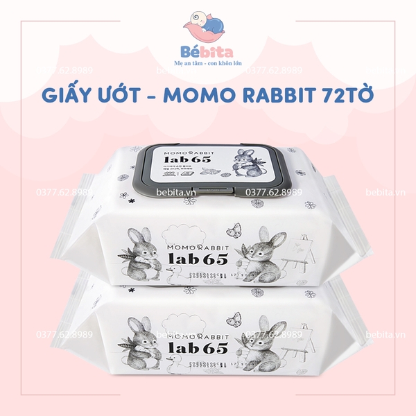 GIẤY ƯỚT - MOMO RABBIT 72TỜ