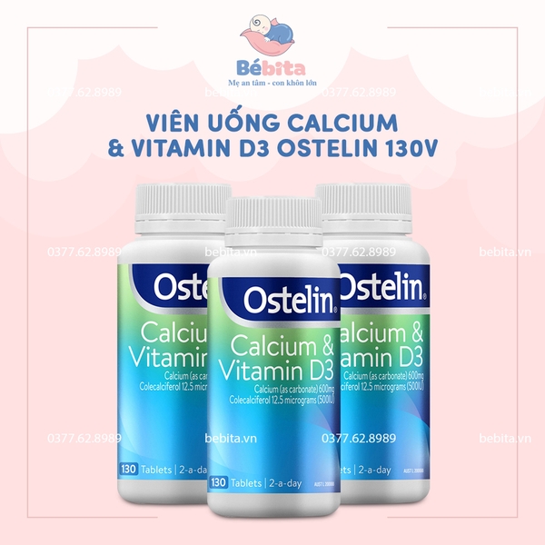 VIÊN UỐNG CALCIUM & VITAMIN D3 OSTELIN 130V