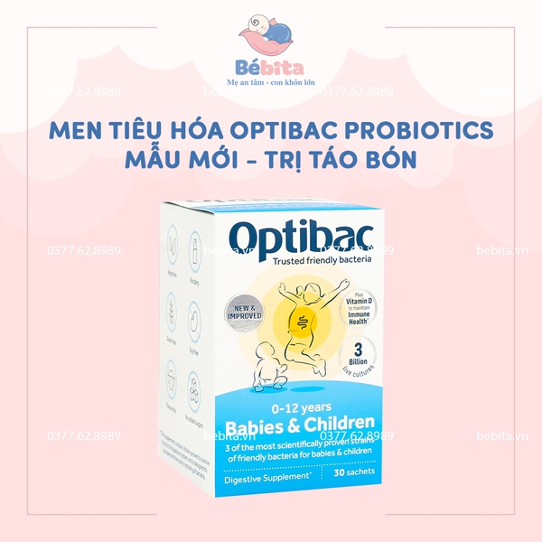 MEN TIÊU HÓA OPTIBAC PROBIOTICS MẪU MỚI - TRỊ TÁO BÓN