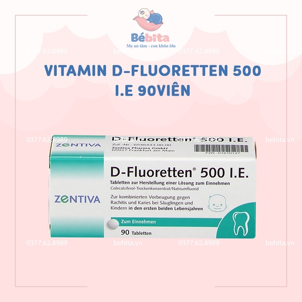 VITAMIN D-FLUORETTEN 500 I.E 90viên