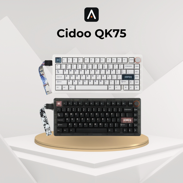 Cidoo QK75 - Bàn phím cơ 75% núm xoay khung nhựa đầm êm