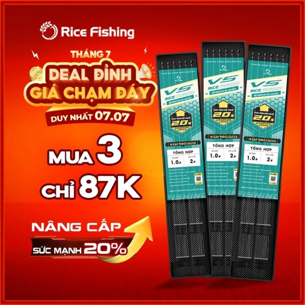 Thẻo Câu Đài RICE FISHING V5 LC-29 Nâng Cấp ( BỘ 10 THẺO )