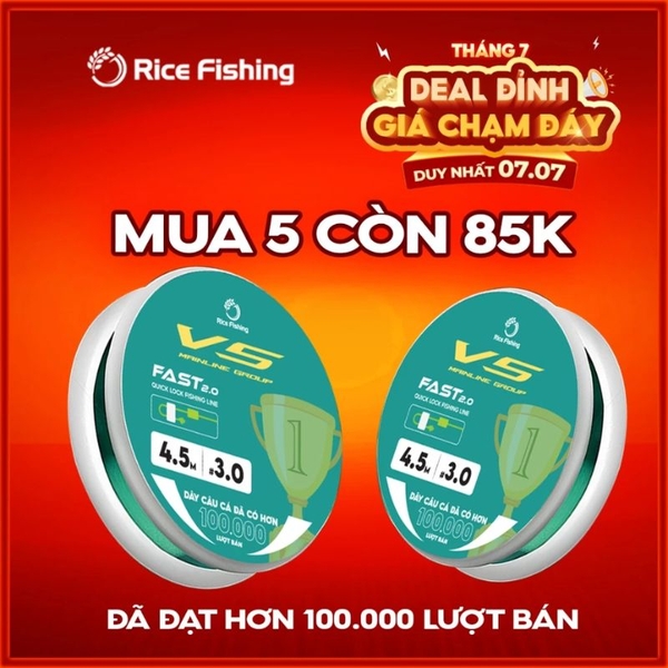 Dây trục câu đài V5 DC-21 cước câu cá Rice Fishing - Bản nâng cấp
