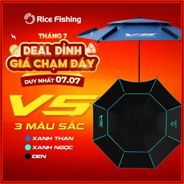 Ô câu cá V5 KK-58 Rice Fishing thanh hợp kim 12 cạnh chống xoay
