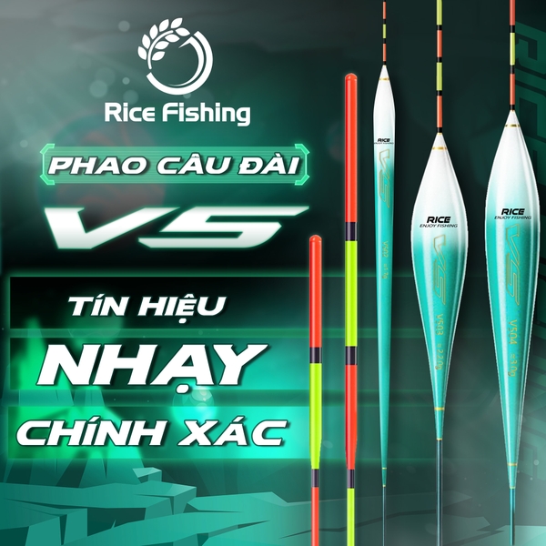 Phao câu đài V5 PC-41 chính hãng Rice Fishing chuyên câu rô phi, diếc, chép, trắm, mè