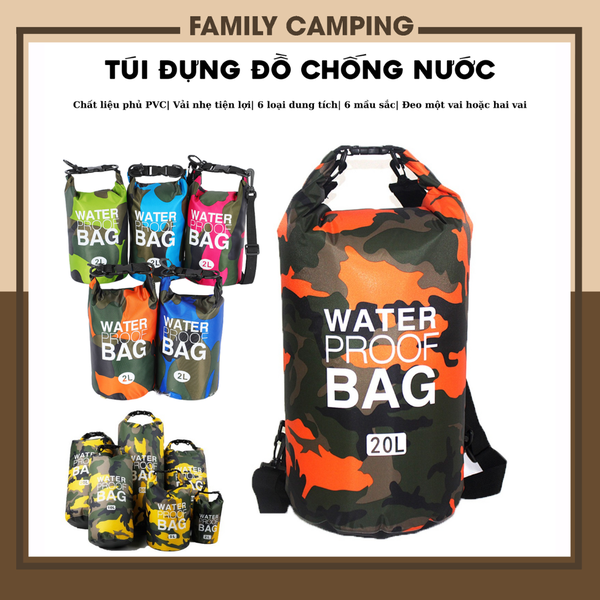 Túi Chống Nước, Túi Đựng Đồ Chống Nước Đi Bơi – Túi Khô Du Lịch Đi Biển, Nhỏ Gọn, Nhiều Màu Sắc