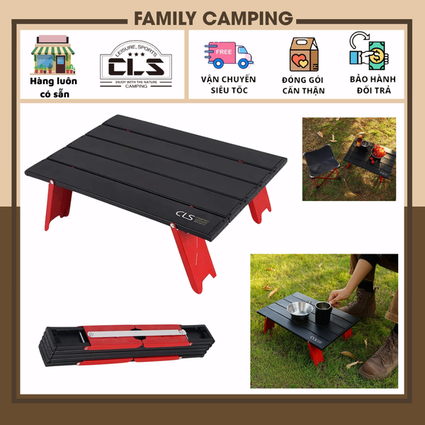 Bàn dã ngoại xếp gọn mini picnic du lịch gấp gọn bằng hợp kim nhôm nhẹ, chắc chắn, độ bền cao có túi đựng chính hãng