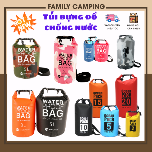 Túi chống nước, túi đựng đồ chuyên dụng cho các hoạt động thể thao dưới nước, đi biển, Cắm trại