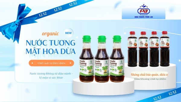 Nước tương "không đậu nành" – ít mặn 50%, vị umami thiên nhiên
