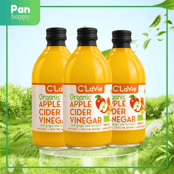 [Combo 3] Giấm táo hữu cơ gừng nghệ C’LaVie 500ml