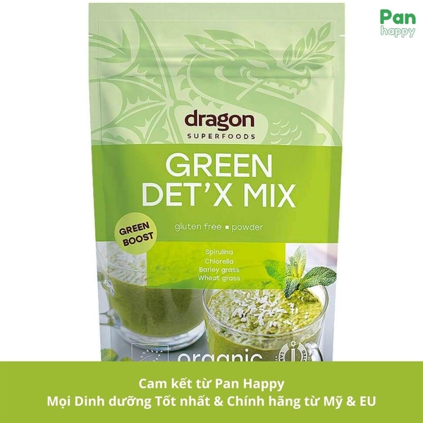 Green Detox Mix 2 tảo, cỏ lúa mì, lúa mạch