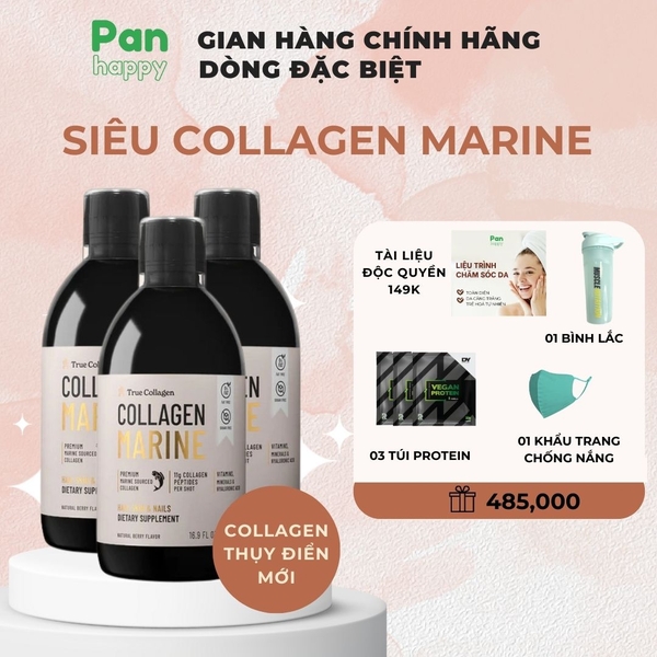 Liệu trình Collagen thủy phân 220000mg từ cá biển siêu đỉnh không đường -Vị dâu-FREESHIP