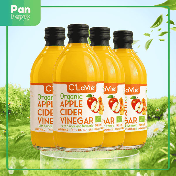[Combo 4] Giấm táo hữu cơ gừng nghệ C'LaVie 500ml