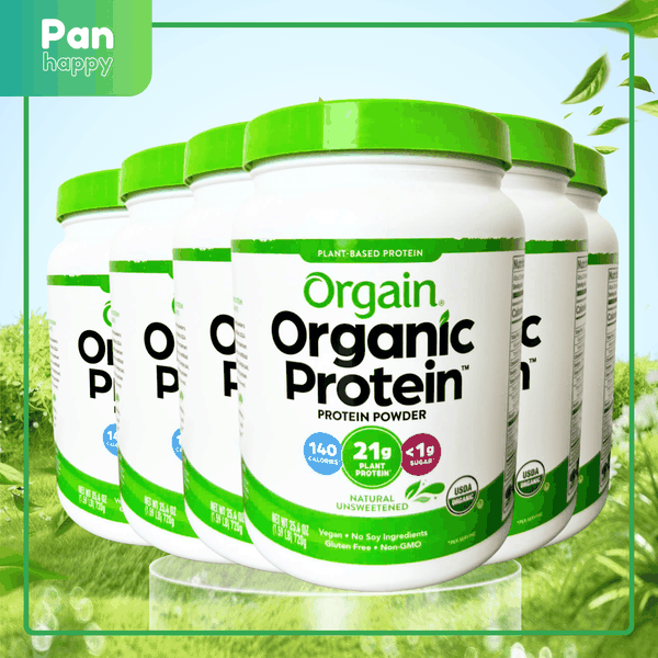 [Combo 5 tặng 1] Orgain Protein hữu cơ Không ngọt 720g