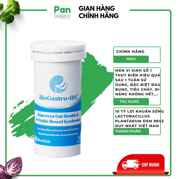 Men vi sinh số 1 Thụy Điển, hỗ trợ ruột kích thích, viêm đại tràng BIOGASTRO IBS