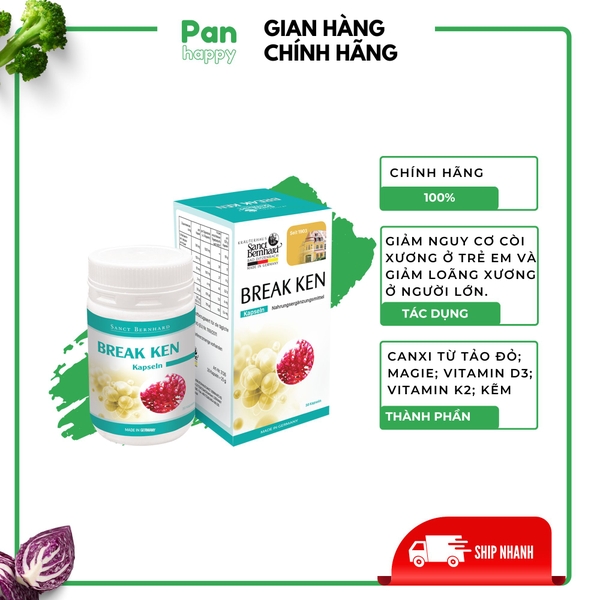 Viên uống canxi K2+D3 từ tảo đỏ, thuần chay