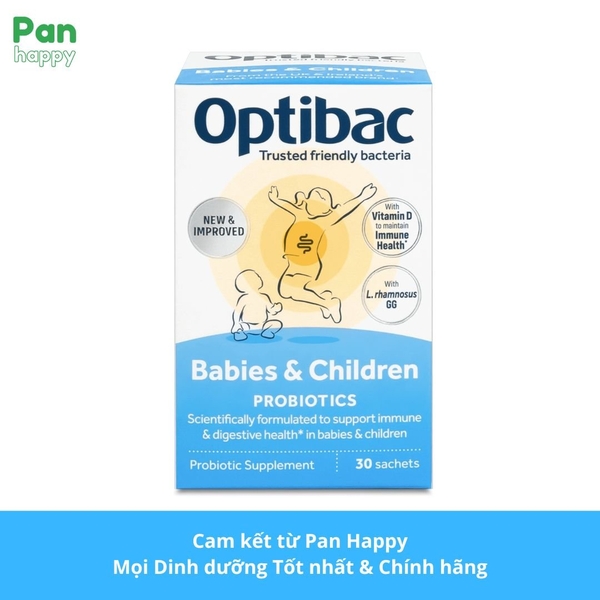 OptiBac Lợi khuẩn & Vitamin D Trẻ em Babies & Children Probiotics 0-12 tuổi - 30 gói