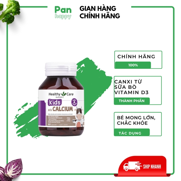 Viên uống Canxi sữa Milk Calcium Healthy Care cho trẻ 60 viên