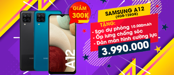 SAMSUNG A12GIẢM 500K+ QUÀ